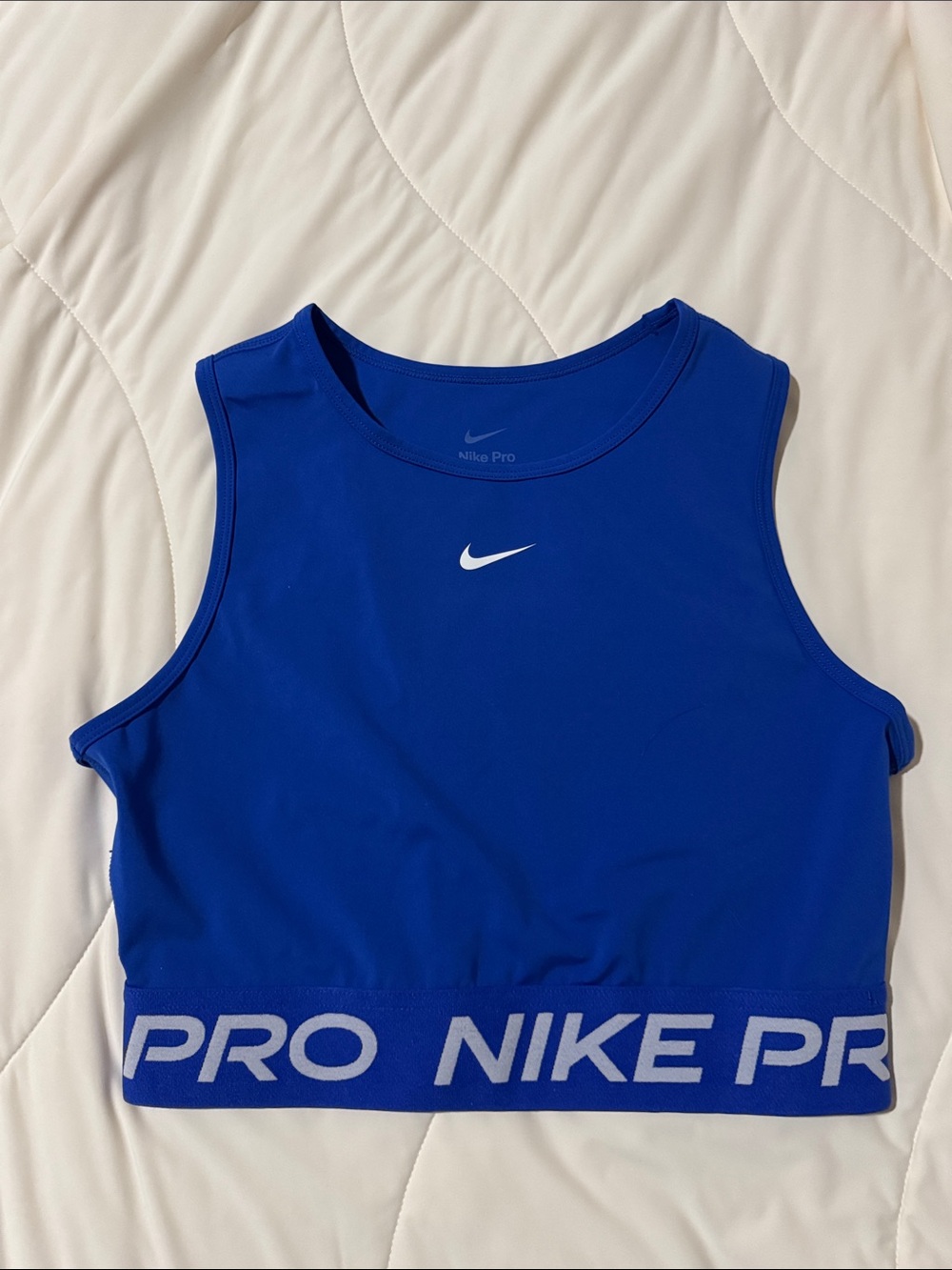Nike Royal Blue Pro Crop Sports Tank
